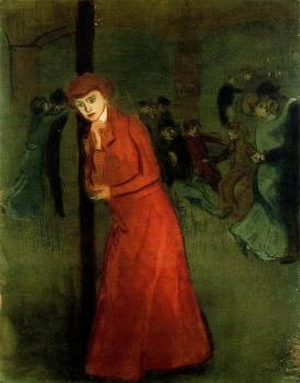 Joaquim Sunyer De Miro : Mujer de rojo